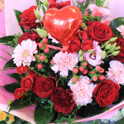 Valentin napi kerek csokor