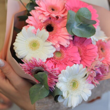 Színes gerbera csokor