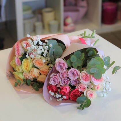 Csoportos rózsacsokor